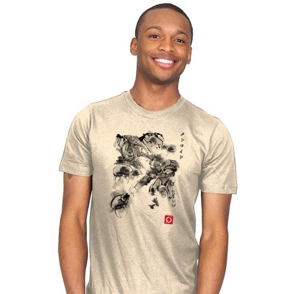 Attack of the Space Pirates Sumi-e - Sumi Ink Wars - Mens T-Shirts RIPT Apparel Small / Natural
