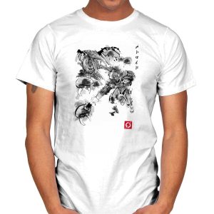 Attack of the Space Pirates Sumi-e - Sumi Ink Wars - Mens T-Shirts RIPT Apparel Small / White
