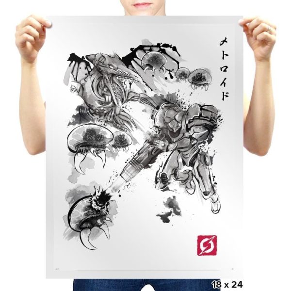Attack of the Space Pirates Sumi-e - Sumi Ink Wars - Prints Posters RIPT Apparel