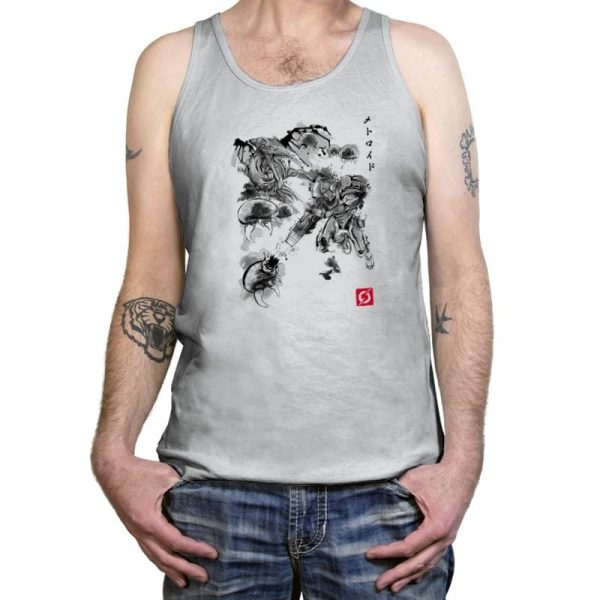 Attack of the Space Pirates Sumi-e - Sumi Ink Wars - Tanktop Tanktop RIPT Apparel X-Small / Silver