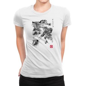 Attack of the Space Pirates Sumi-e - Sumi Ink Wars - Womens Premium T-Shirts RIPT Apparel Small / White