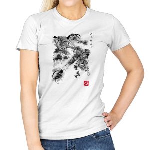 Attack of the Space Pirates Sumi-e - Sumi Ink Wars - Womens T-Shirts RIPT Apparel Small / White