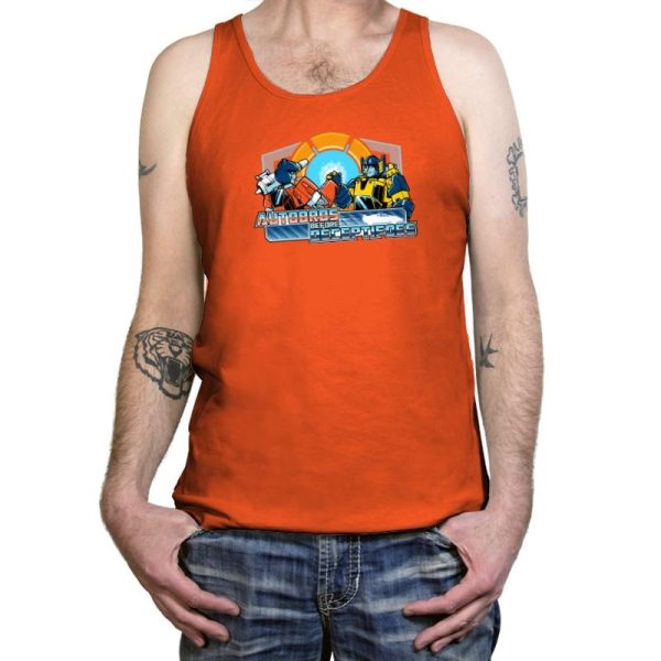 Autobros Before Decepti-foes Exclusive - Tanktop Tanktop RIPT Apparel X-Small / Orange