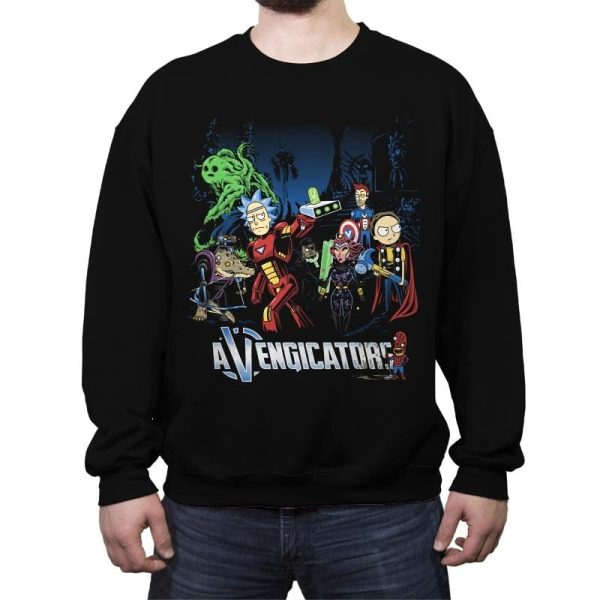 Avengicators - Best Seller - Crew Neck Sweatshirt Crew Neck Sweatshirt RIPT Apparel Small / Black