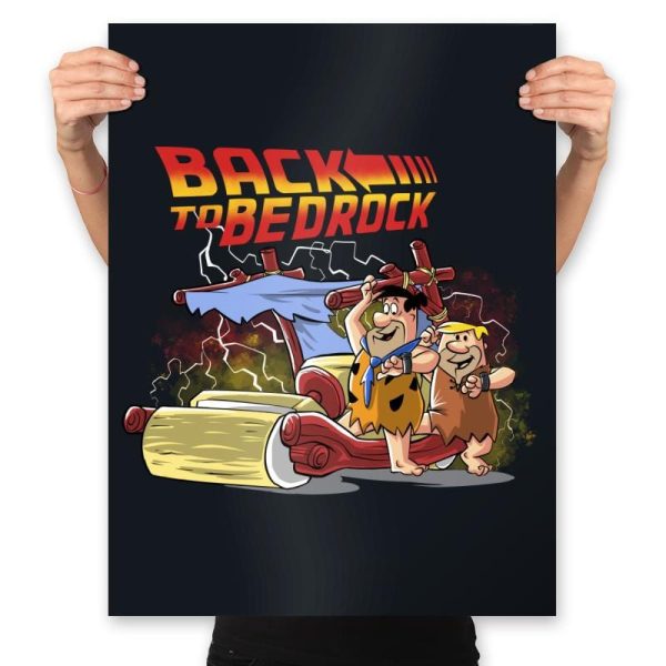 Back to Bedrock - Prints Posters RIPT Apparel 18x24 / Black