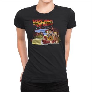 Back to Bedrock - Womens Premium T-Shirts RIPT Apparel Small / Black