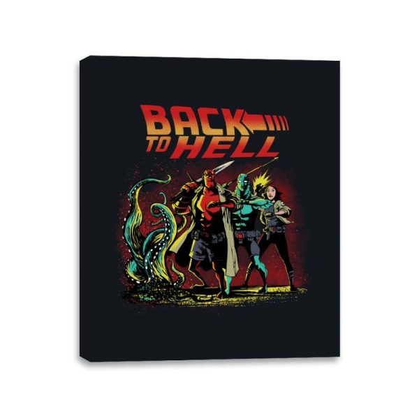 Back to Hell - Canvas Wraps Canvas Wraps RIPT Apparel 11x14 / Black