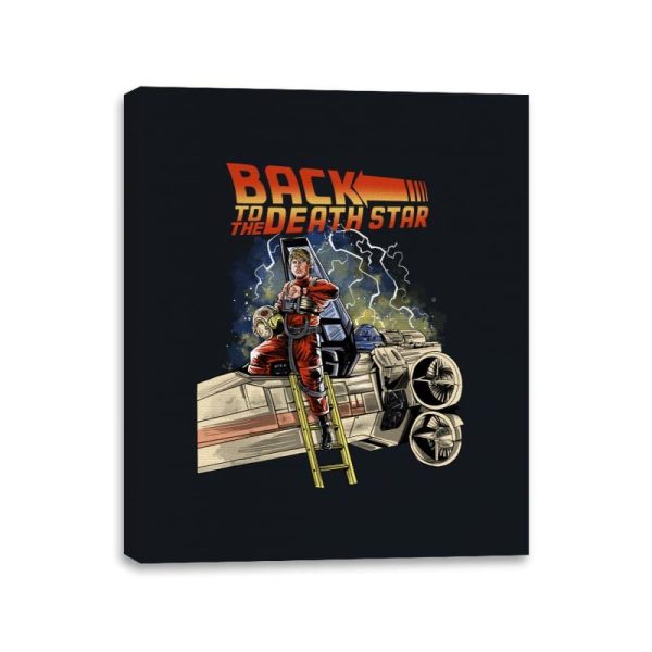 Back to the Death Star - Canvas Wraps Canvas Wraps RIPT Apparel 11x14 / Black