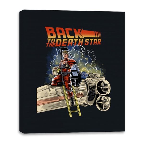 Back to the Death Star - Canvas Wraps Canvas Wraps RIPT Apparel 16x20 / Black