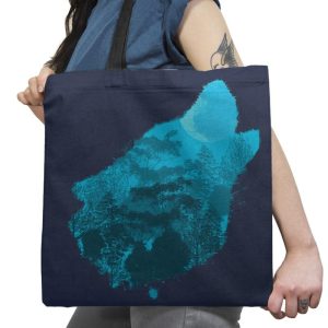 Bark at the Moon - Back to Nature - Tote Bag Tote Bag Gooten 18x18 / Navy