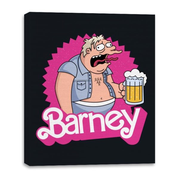 Barney - Canvas Wraps Canvas Wraps RIPT Apparel 16x20 / Black