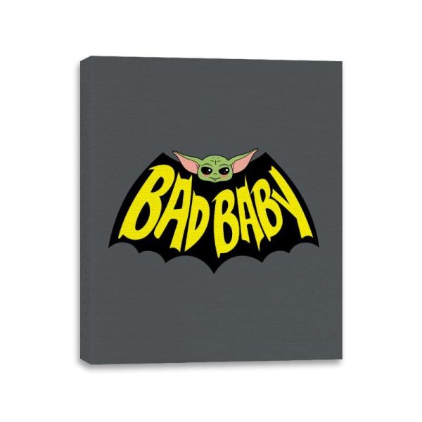 Bat Baby - Canvas Wraps Canvas Wraps RIPT Apparel 11x14 / Charcoal