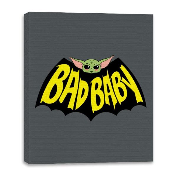 Bat Baby - Canvas Wraps Canvas Wraps RIPT Apparel 16x20 / Charcoal