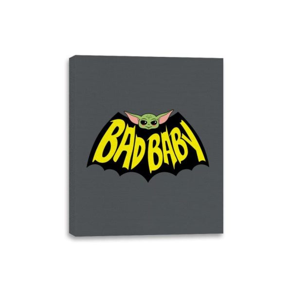 Bat Baby - Canvas Wraps Canvas Wraps RIPT Apparel 8x10 / Charcoal