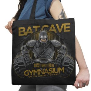 Bat Cave Gym Exclusive - Tote Bag Tote Bag RIPT Apparel 18x18 / Black