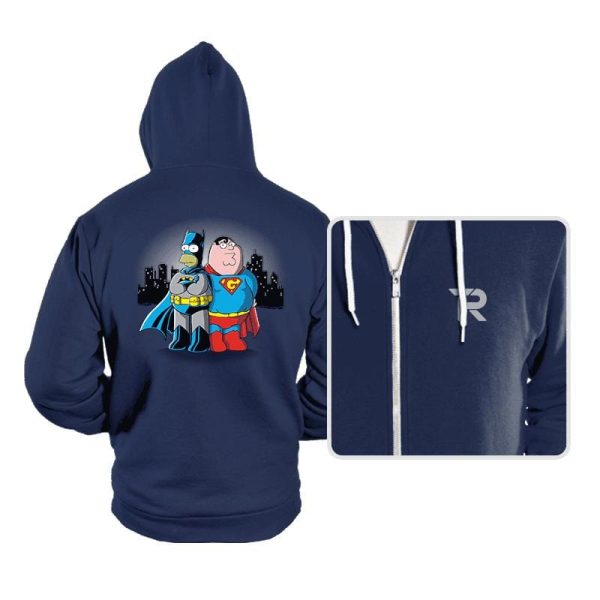 BatHomer V SuperGriffin - Hoodies Hoodies RIPT Apparel