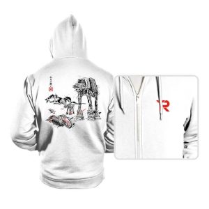 Battle in the Snow sumi-e - Hoodies Hoodies RIPT Apparel