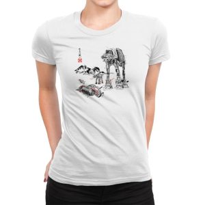 Battle in the Snow Sumi-E - Sumi Ink Wars - Womens Premium T-Shirts RIPT Apparel Small / White