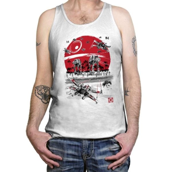 Battle on the Beach - Tanktop Tanktop RIPT Apparel X-Small / White