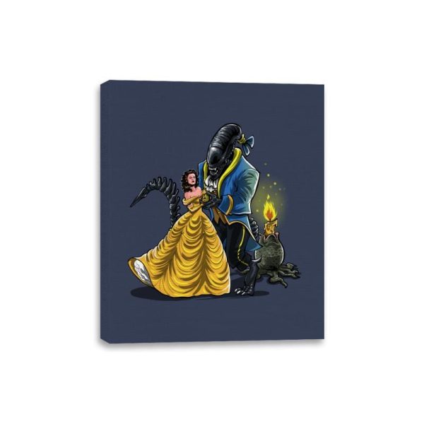 Beauty and the Alien - Canvas Wraps Canvas Wraps RIPT Apparel 8x10 / Navy