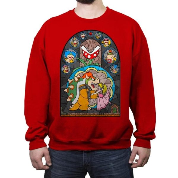 Beauty and the Bowser - Crew Neck Sweatshirt Crew Neck Sweatshirt RIPT Apparel