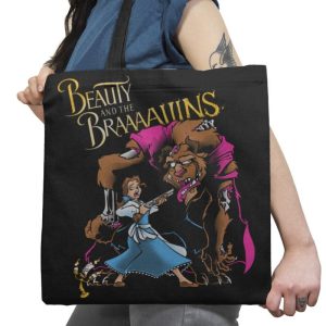 Beauty and the Brains Exclusive - Tote Bag Tote Bag RIPT Apparel 18x18 / Black