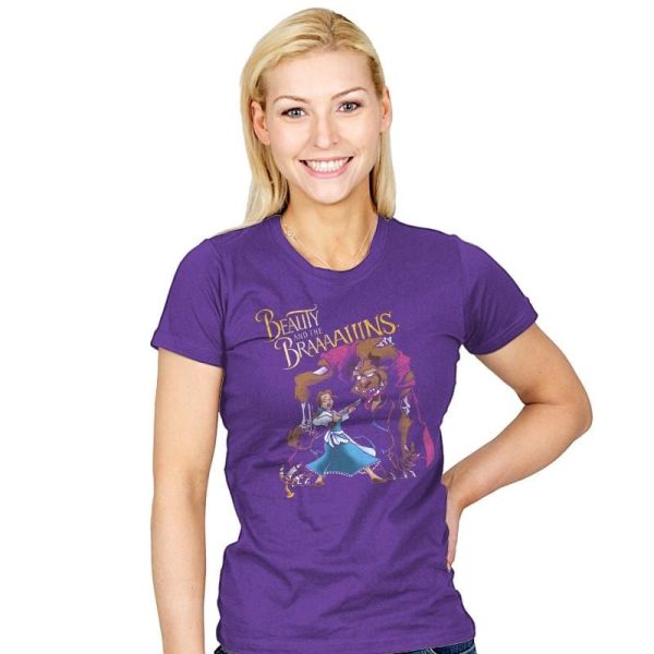 Beauty and the Brains Exclusive - Womens T-Shirts RIPT Apparel Small / Purple