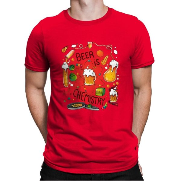 Beer is Chemistry - Mens Premium T-Shirts RIPT Apparel Small / Red