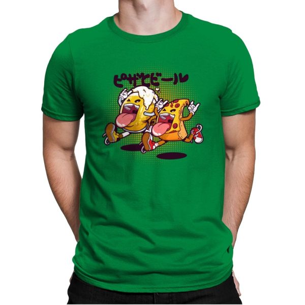 Beer & Pizza Combo - Mens Premium T-Shirts RIPT Apparel Small / Kelly