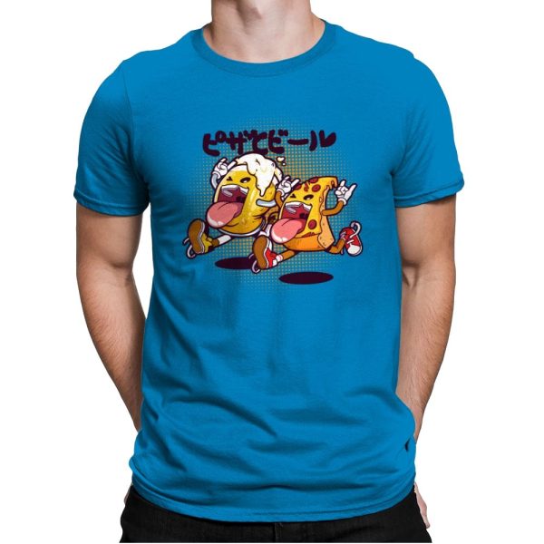 Beer & Pizza Combo - Mens Premium T-Shirts RIPT Apparel Small / Turqouise
