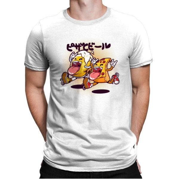 Beer & Pizza Combo - Mens Premium T-Shirts RIPT Apparel Small / White