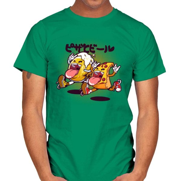 Beer & Pizza Combo - Mens T-Shirts RIPT Apparel Small / Kelly