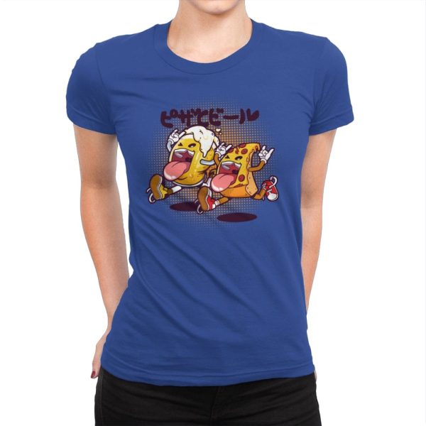 Beer & Pizza Combo - Womens Premium T-Shirts RIPT Apparel Small / Royal