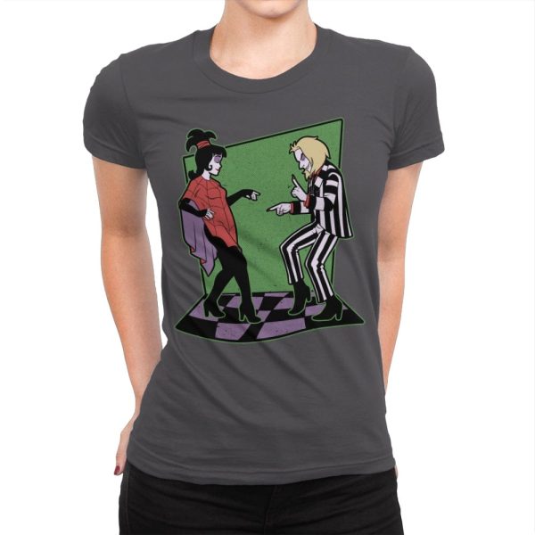 Beetle and Girl Dance - Womens Premium T-Shirts RIPT Apparel Small / Heavy Metal