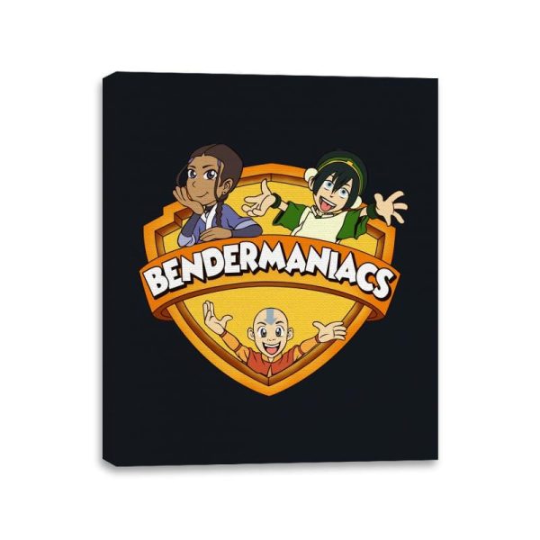 Bendermaniacs - Canvas Wraps Canvas Wraps RIPT Apparel 11x14 / Black
