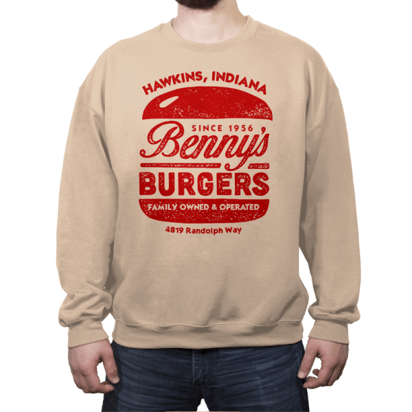 Benny's Burgers - Crestfest - Crew Neck Crew Neck Sweatshirt RIPT Apparel