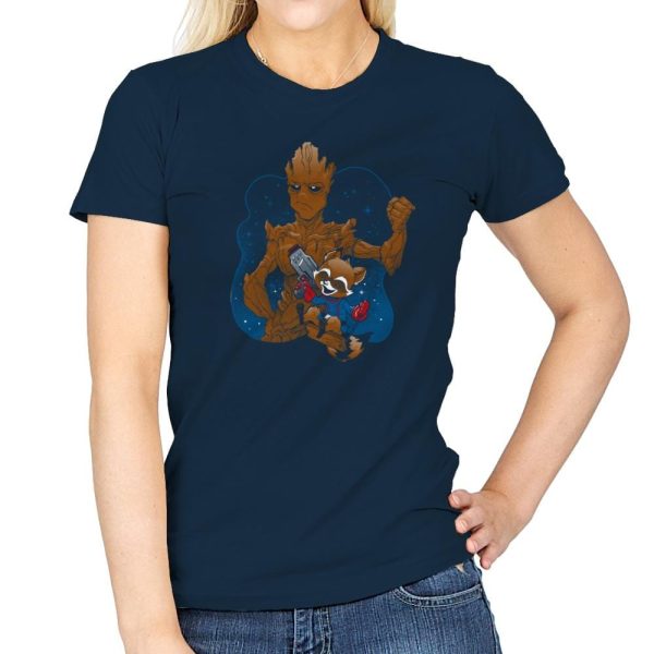 BFFs - Miniature Mayhem - Womens T-Shirts RIPT Apparel Small / Navy
