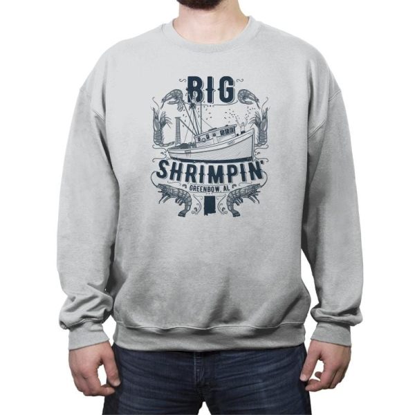 Big Shrimpin' Exclusive - Crew Neck Sweatshirt Crew Neck Sweatshirt RIPT Apparel Small / Sport Gray