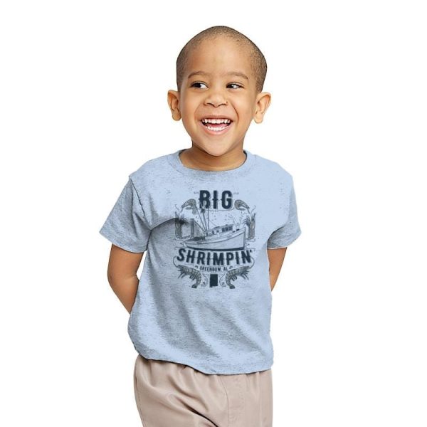 Big Shrimpin' Exclusive - Youth T-Shirts RIPT Apparel X-small / Light blue