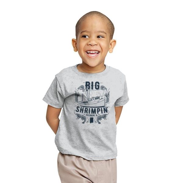 Big Shrimpin' - Youth T-Shirts RIPT Apparel X-small / Sport grey