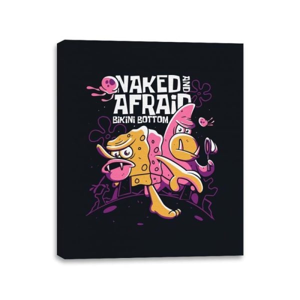Bikini Bottom Survivalists - Canvas Wraps Canvas Wraps RIPT Apparel 11x14 / Black
