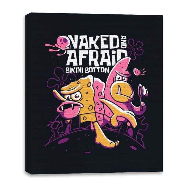 Bikini Bottom Survivalists - Canvas Wraps Canvas Wraps RIPT Apparel 16x20 / Black