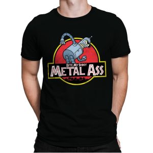 Bite My Jurassic Metal Ass - Mens Premium T-Shirts RIPT Apparel Small / Black