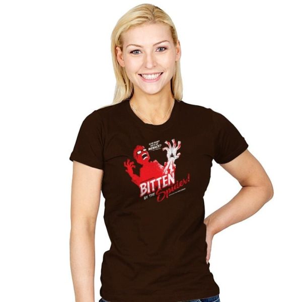 Bitten by the Spider Exclusive - Womens T-Shirts RIPT Apparel Small / Brown
