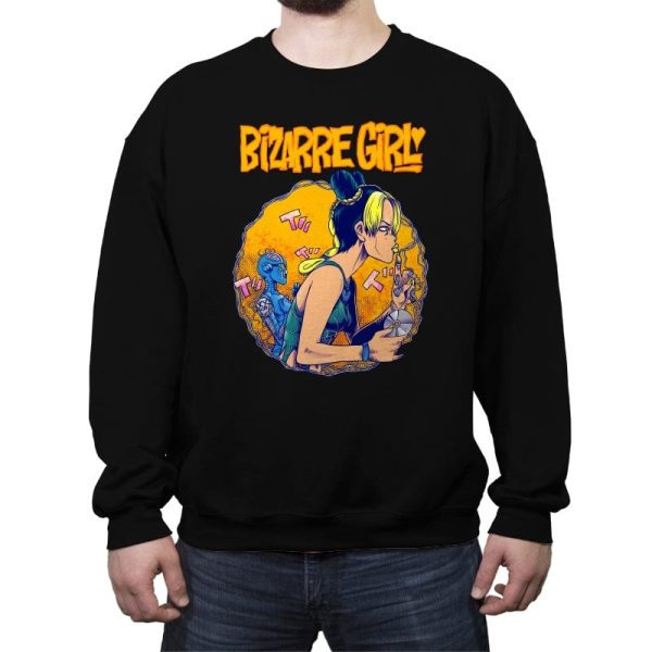 Bizarre Girl - Crew Neck Sweatshirt Crew Neck Sweatshirt RIPT Apparel Small / Black
