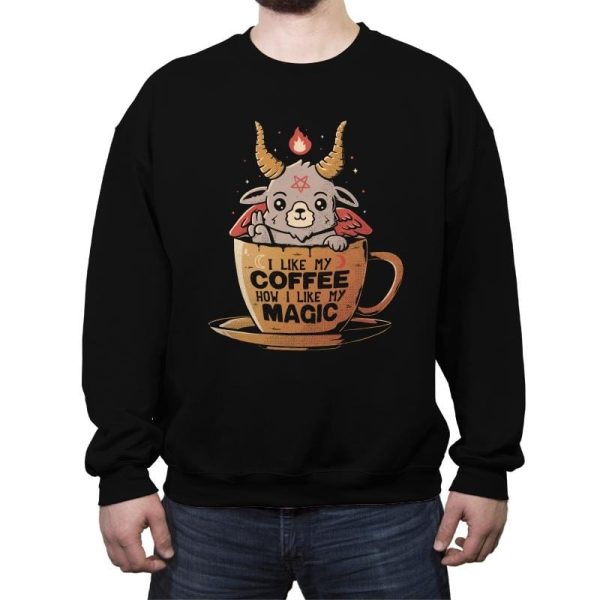 Black Coffee - Crew Neck Sweatshirt Crew Neck Sweatshirt RIPT Apparel Small / Black