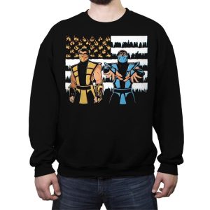 Black Dragonia - Crew Neck Sweatshirt Crew Neck Sweatshirt RIPT Apparel