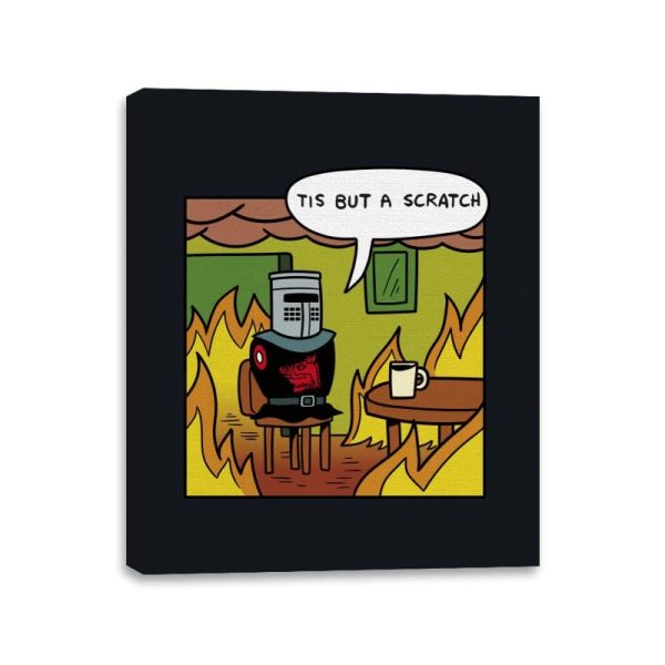 Black Knight fine - Canvas Wraps Canvas Wraps RIPT Apparel 11x14 / Black