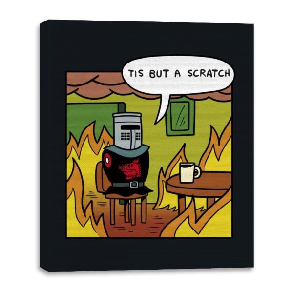Black Knight fine - Canvas Wraps Canvas Wraps RIPT Apparel 16x20 / Black