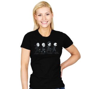 Black Scrawny Road - Womens T-Shirts RIPT Apparel